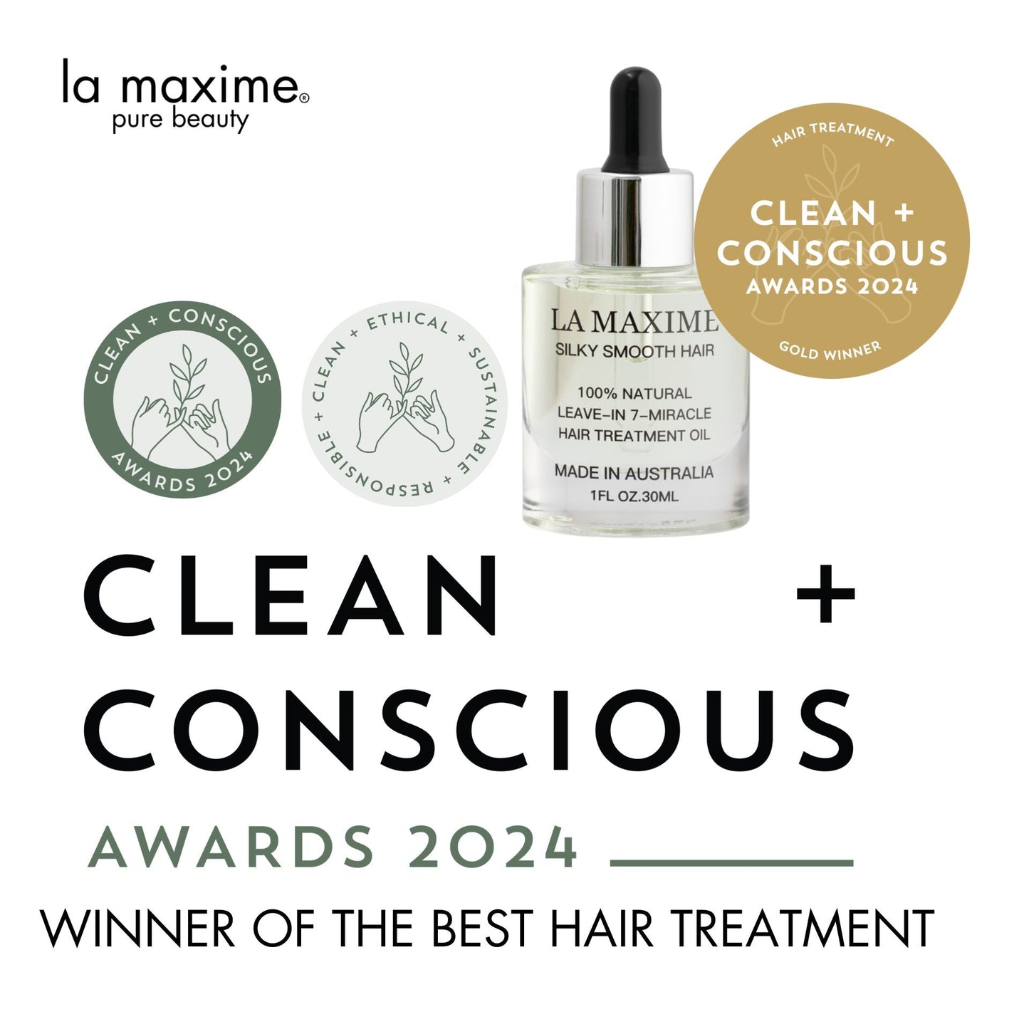 Hair Oil for Dry Frizzy Hair | Smooth & Shine Leave-In Treatment – LA
