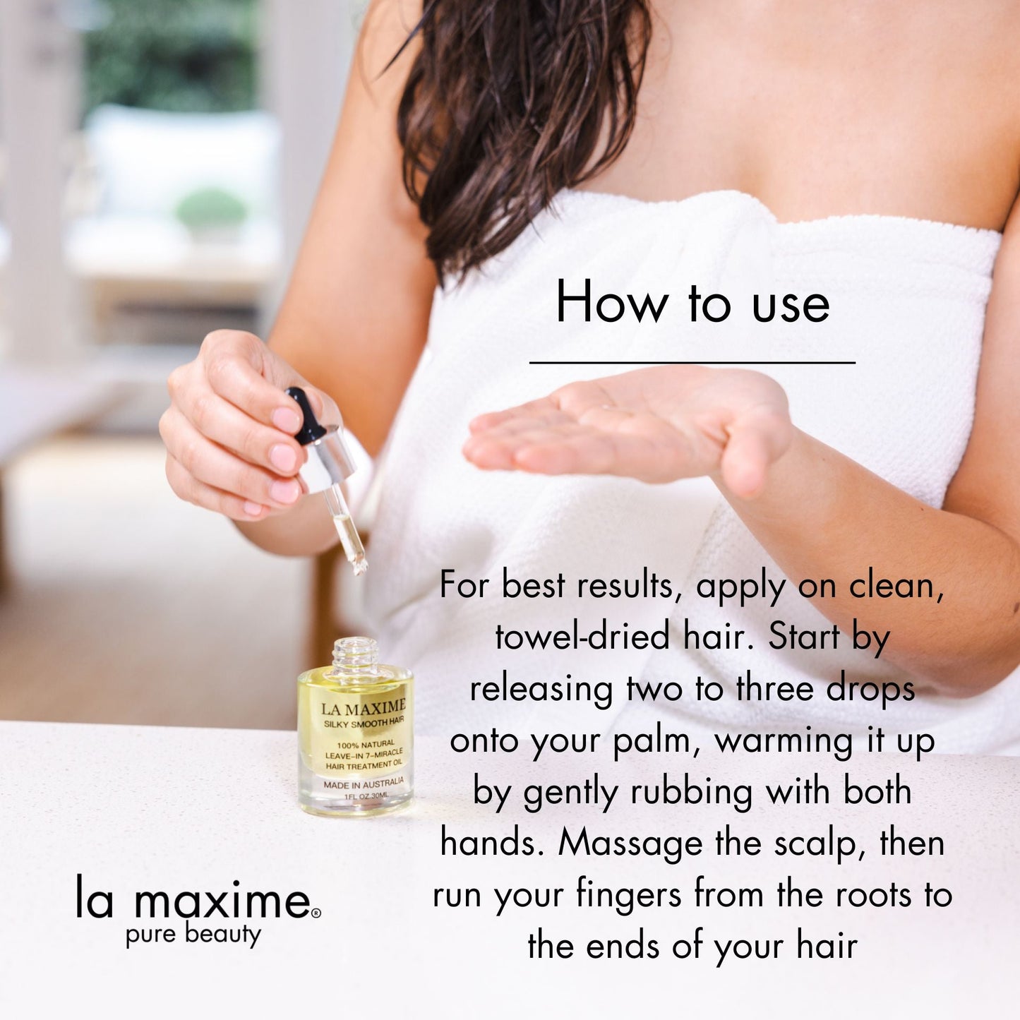 Hair Oil for Dry Frizzy Hair | Smooth & Shine Leave-In Treatment – LA