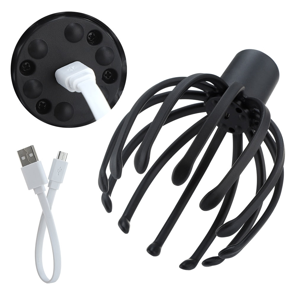 Electric Octopus Claw Scalp Massager Stress Relief Therapeutic Head