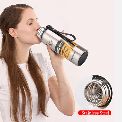 UPORS Large Capacity Stainless Steel Thermos Portable Bottle