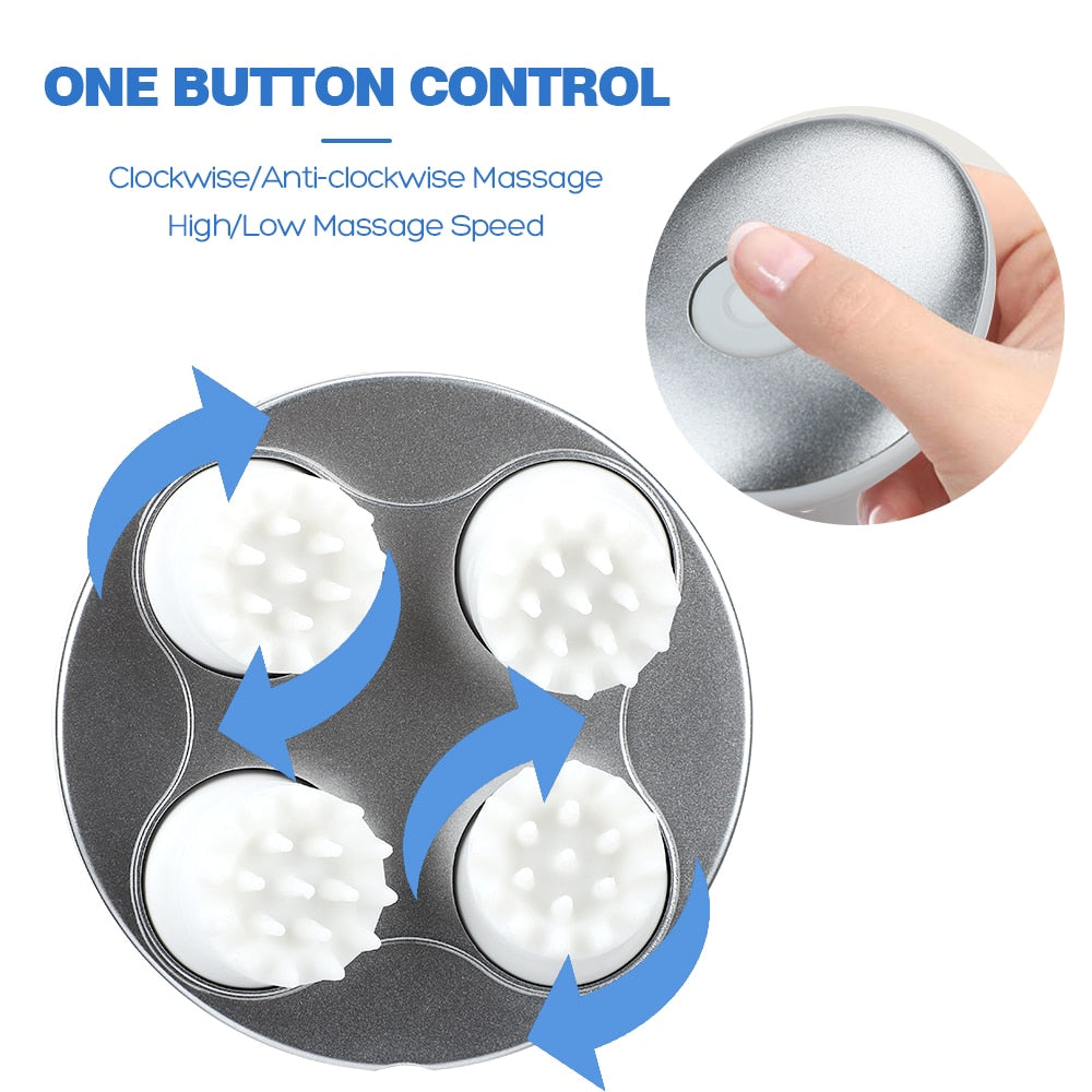 Electric Head Massage Device 3D Stereo Scalp Stress Relax Head Massage