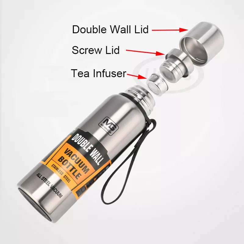 UPORS Large Capacity Stainless Steel Thermos Portable Bottle