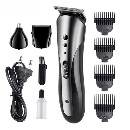 KM-1407 3 in 1 Rechargeable Men Hair Clipper Shaver Electric Nose Ear Trimmer Beard Razor Haircut Cutting Machine Styling Tools