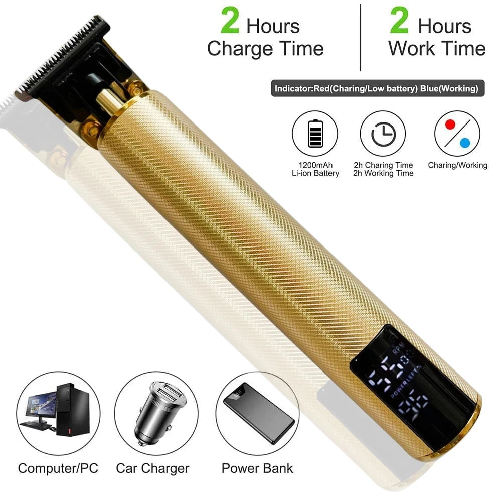 2023 T9 Hair Trimmer Barber Hair Clipper Cordless Hair Cutting Machine Beard Trimmer Shaving Machine Electric Razor Men Shaver