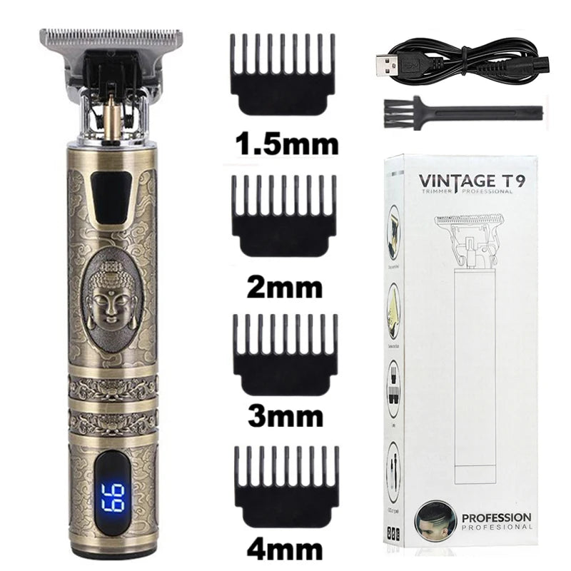 2023 T9 Hair Trimmer Barber Hair Clipper Cordless Hair Cutting Machine Beard Trimmer Shaving Machine Electric Razor Men Shaver