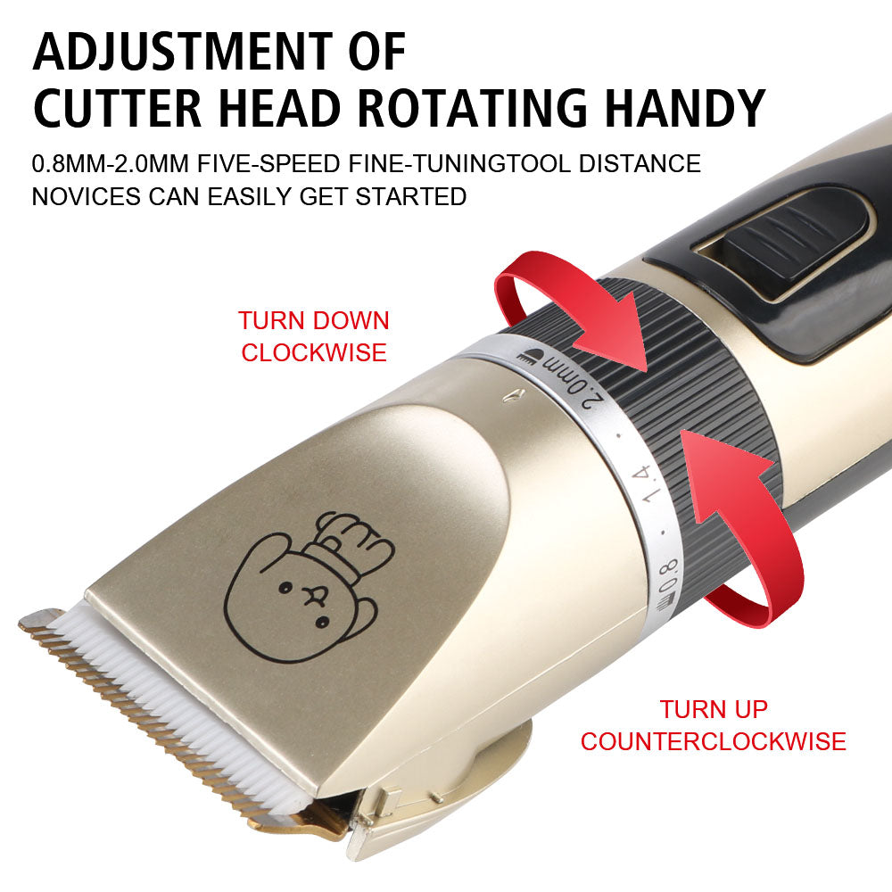 For Rabbit Dog Cat Puppy Grooming Clipper Cutter Haircut Trimmer Shaver Set Pet Hair Clipper Electric Scissors Pet Supplies
