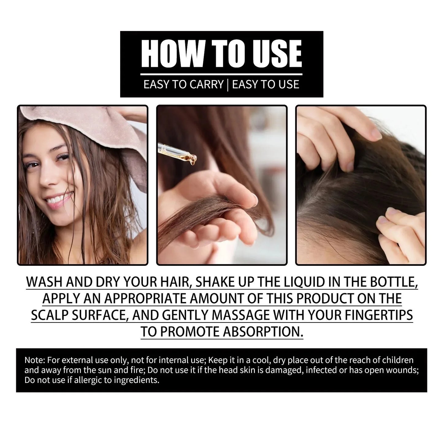 OUHOE Collagen B7 Vitamin Hair Essential Oil Moisturizes and Softens