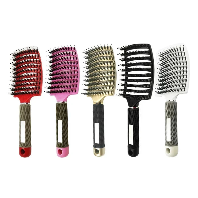Hair Brush Detangling Hairbrush Bristle&Nylon Women's Wet Curly Hair