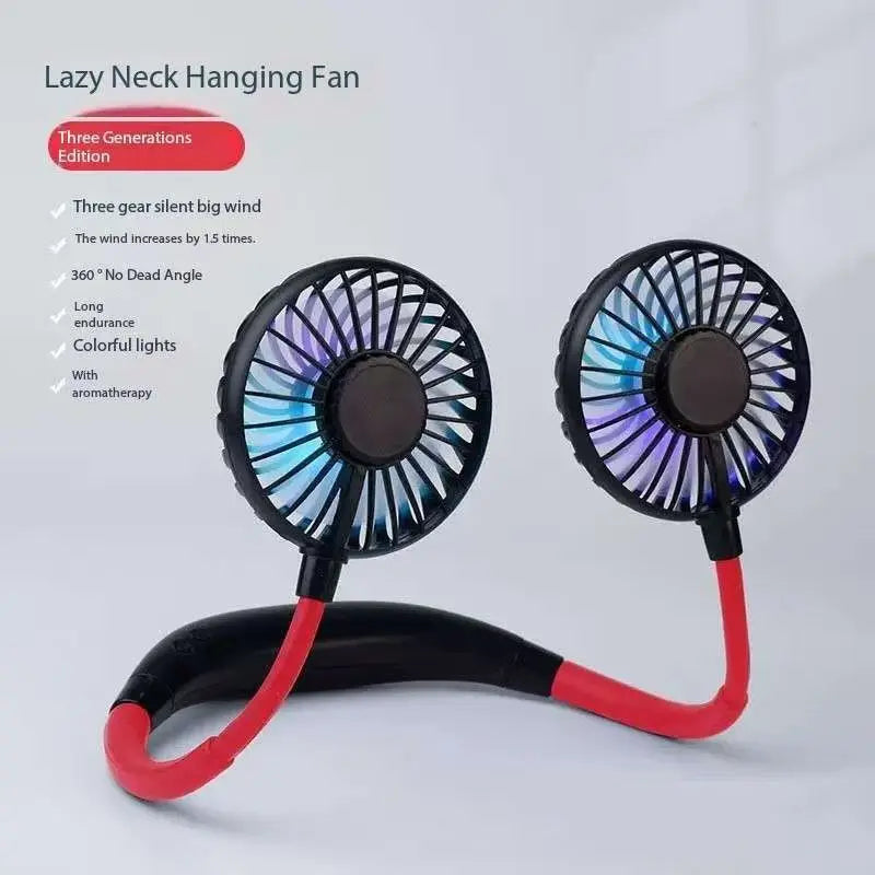 Portable Neck Fan,USB Hands Free Neck Hanging Rechargeable Mini