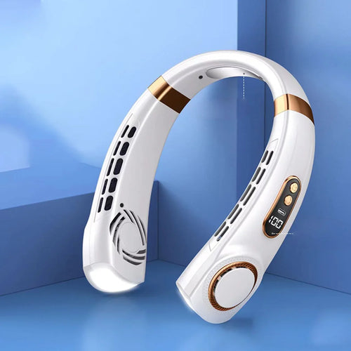 JKUOO Neck Fan Rechargeable, Personal Portable Fan Battery Operated,