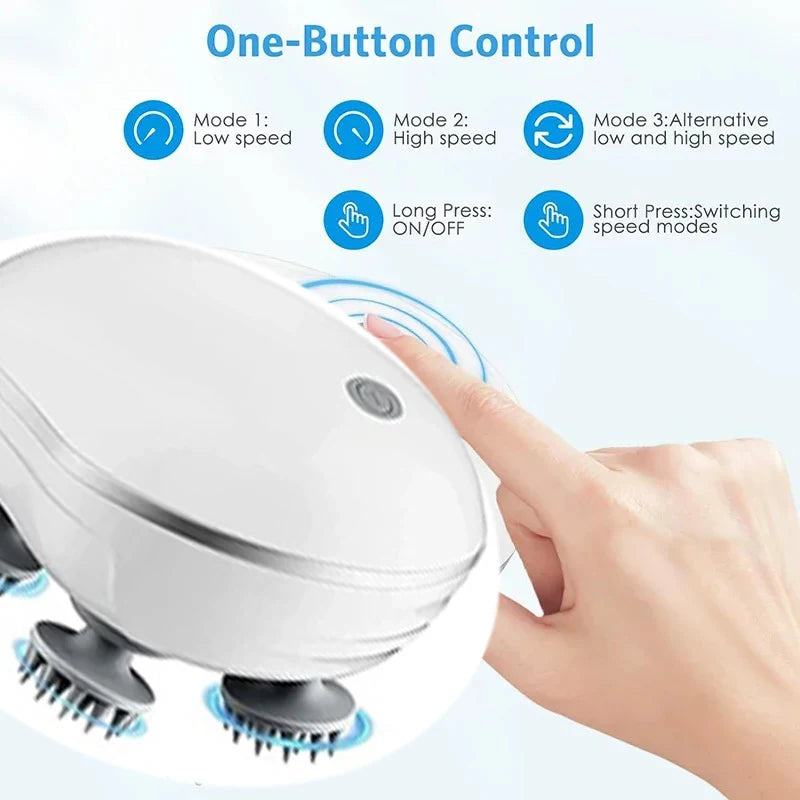 Electric Head Massager with Adjustable Speed Scalp Massage, Full Body