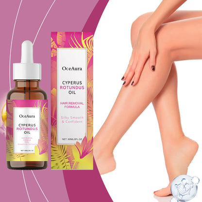 OceAura Cyperus Rotundus Oil for Hair Removal Soft Smooth Skin Care