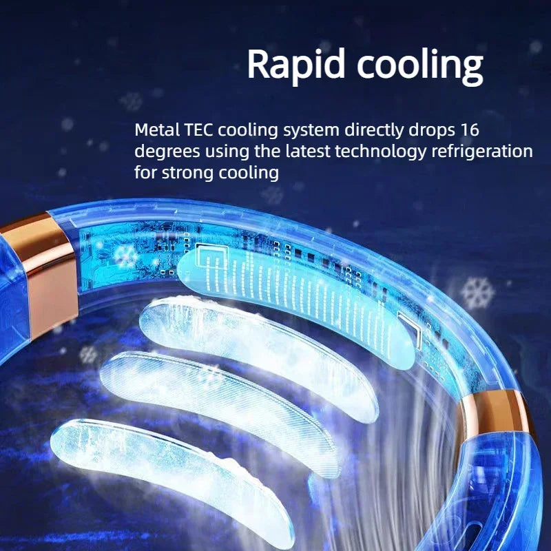 JKUOO Neck Fan Rechargeable, Personal Portable Fan Battery Operated,