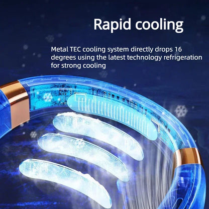 JKUOO Neck Fan Rechargeable, Personal Portable Fan Battery Operated,