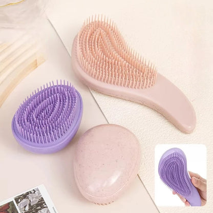 WANMEI New Design Biodegradable Materials Wheat Straw Hair Comb Wet or