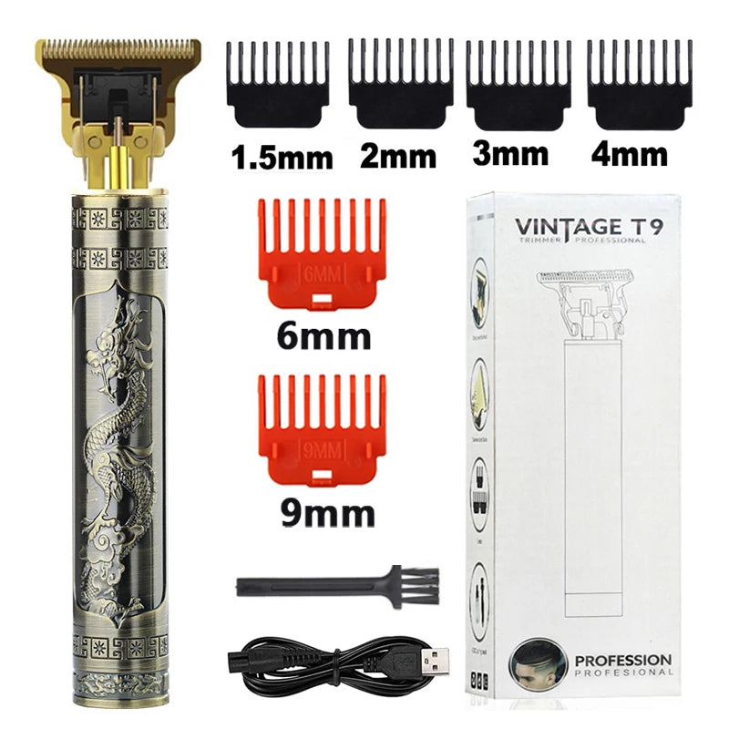 2023 T9 Hair Trimmer Barber Hair Clipper Cordless Hair Cutting Machine Beard Trimmer Shaving Machine Electric Razor Men Shaver