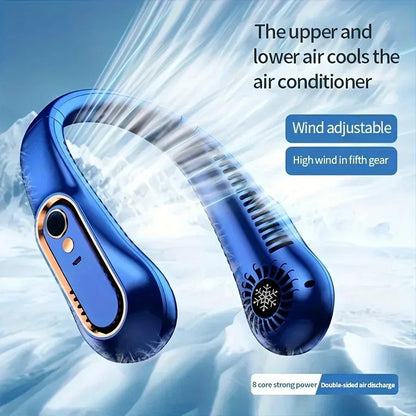 Neck Bladeless Fan Mini Ultra Long Life Portable Lazy Silent Fan Usb