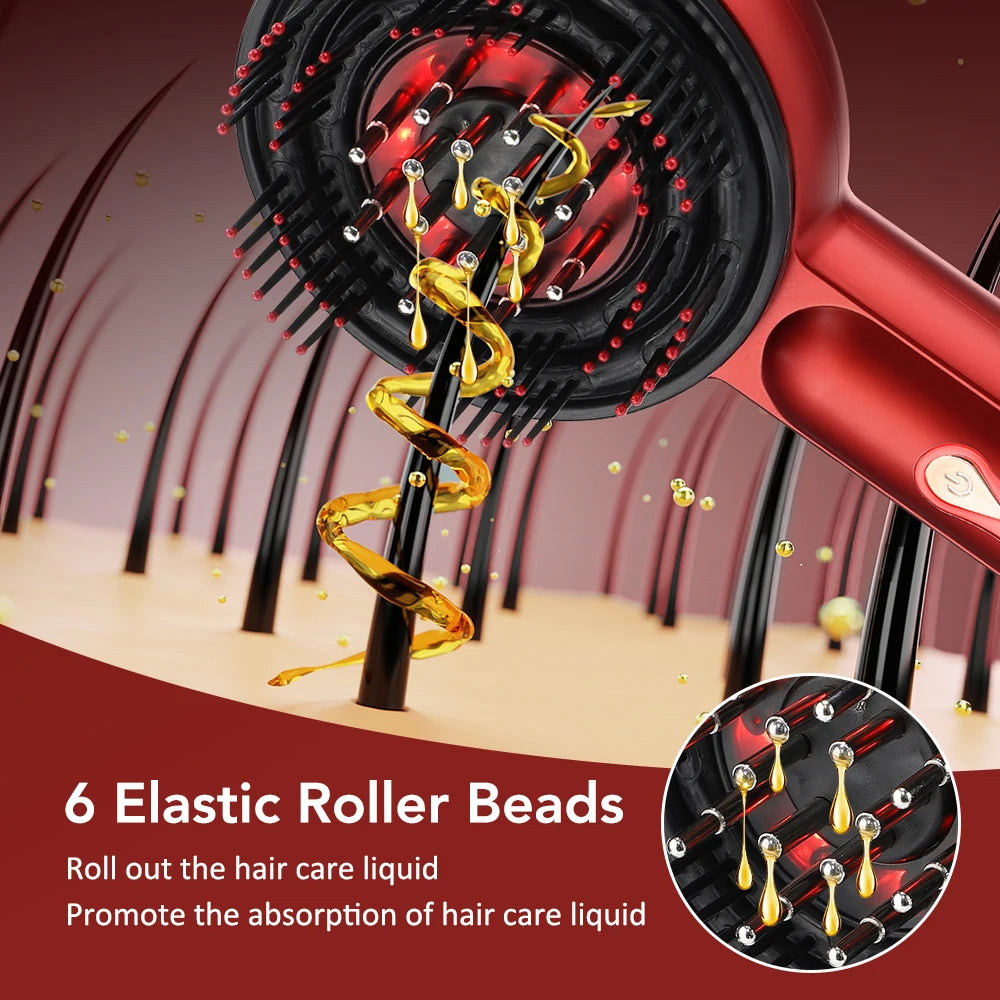 Electric Head Kneading Massage Comb Scalp Relax Massager Oil