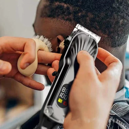 Professional Hair Clipper Shaving Machine High Power Adjustable Cordless Hair Clipper 0 Gap Trimmer Hair Cutting Machine PET
