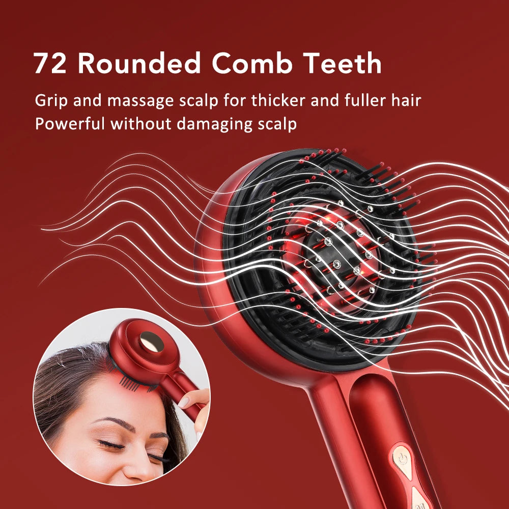 Electric Head Kneading Massage Comb Scalp Relax Massager Oil