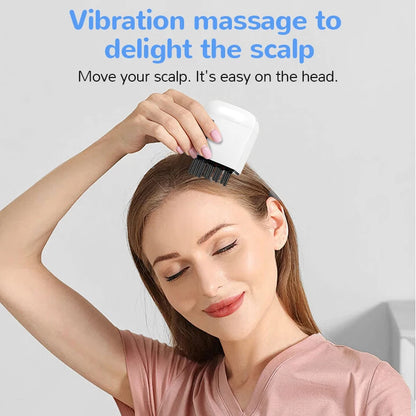 Electric Head Scalp Massager Red Light Vibration Massage Comb