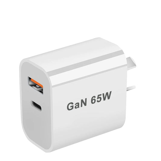 65W Fast Charger EU/AU/US/UK Plug USB TYPE C Dualports Charger QC3.0 Fast Mobile Adapter Quick Charger For iPhone Xiaomi Huawei
