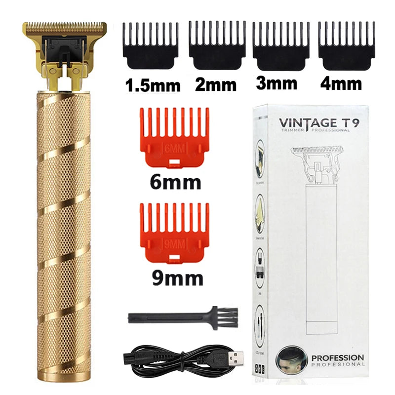 2023 T9 Hair Trimmer Barber Hair Clipper Cordless Hair Cutting Machine Beard Trimmer Shaving Machine Electric Razor Men Shaver