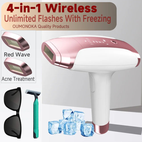 IPL Hair Removal Device 999999 Flashes Painless Laser Epilator for