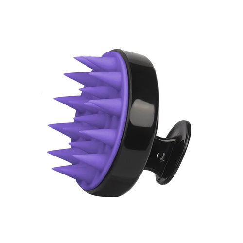 Silicone Shampoo Brush Head Scalp Massage Comb Hair Root Itching Clean