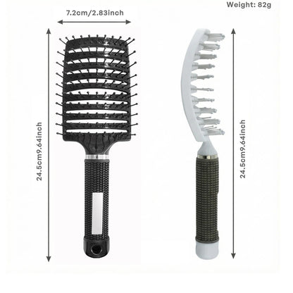 1Pc Detangling Scalp Massage Comb Hairbrushes Curved Nylon Bristle