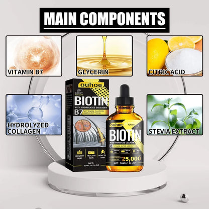 OUHOE Collagen B7 Vitamin Hair Essential Oil Moisturizes and Softens