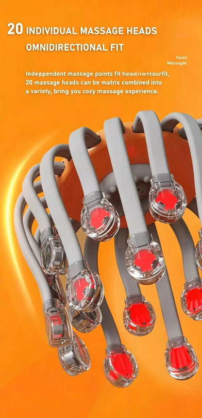 Orange Octopus Head Massager, 10/20 Independent Massage Heads,
