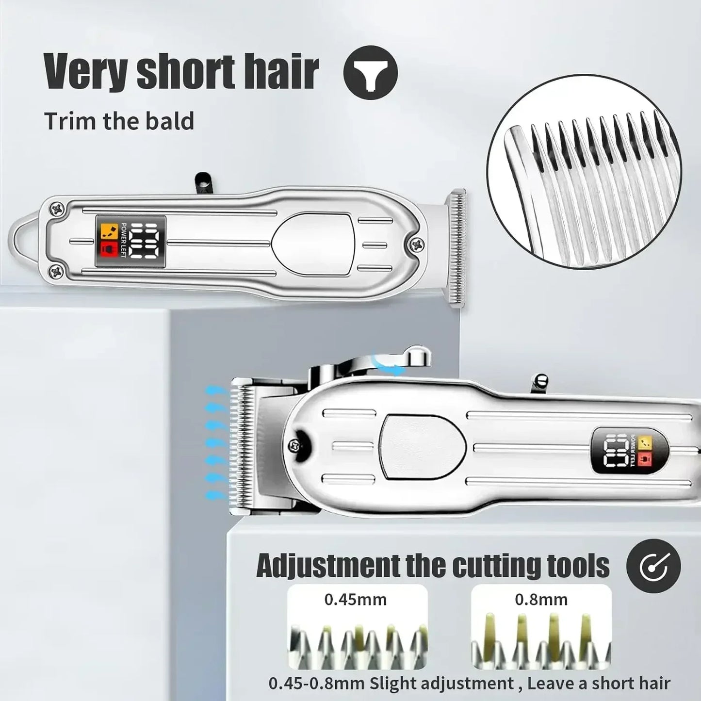Hair Clipper Beard Trimmer for Men, Professional Electric Hair Clippers Set Cordless Hair Trimmer for Family,Gifts for Men