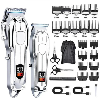 Hair Clipper Beard Trimmer for Men, Professional Electric Hair Clippers Set Cordless Hair Trimmer for Family,Gifts for Men