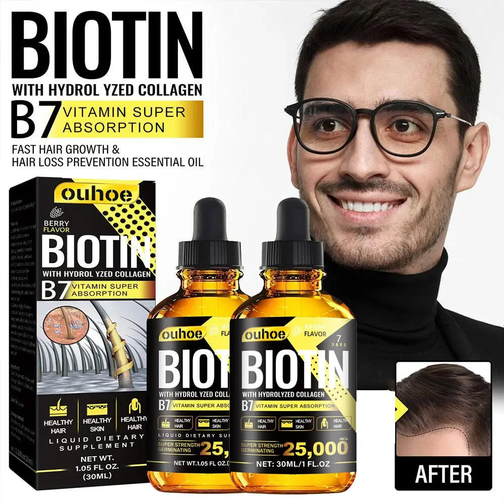 OUHOE Collagen B7 Vitamin Hair Essential Oil Moisturizes and Softens