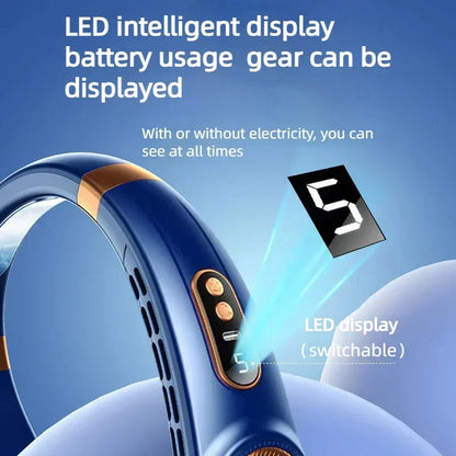 JKUOO Neck Fan Rechargeable, Personal Portable Fan Battery Operated,