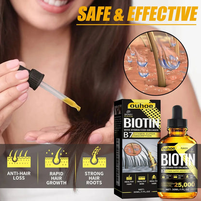 OUHOE Collagen B7 Vitamin Hair Essential Oil Moisturizes and Softens