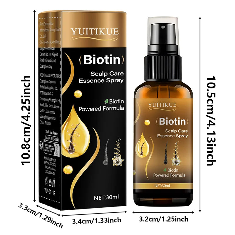 Biotin scalp care essence spray, biotin-driven formula, nourishes the