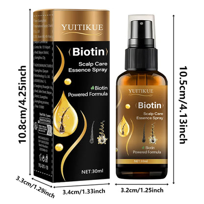 Biotin scalp care essence spray, biotin-driven formula, nourishes the