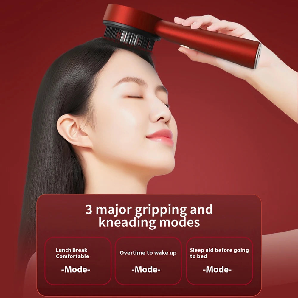 Electric Massage Comb Vibration Red Light Hair Growth Massage Scalp