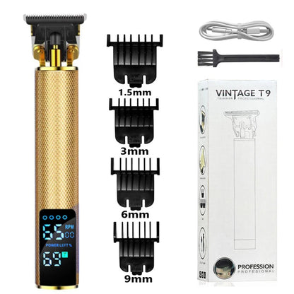 2023 T9 Hair Trimmer Barber Hair Clipper Cordless Hair Cutting Machine Beard Trimmer Shaving Machine Electric Razor Men Shaver
