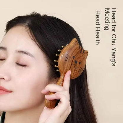 Sandalwood Scalp Massage Comb 28 Coarse Toothed Head Hair Body Massage