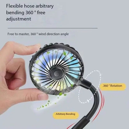Portable Neck Fan,USB Hands Free Neck Hanging Rechargeable Mini