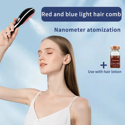 Electric Spray Massage Comb Hair Growth Vibration Head Massager Brush