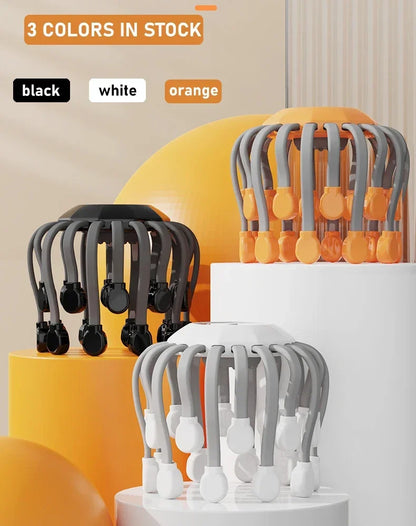 Orange Octopus Head Massager, 10/20 Independent Massage Heads,