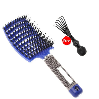 Hair Brush Detangling Hairbrush Bristle&Nylon Women's Wet Curly Hair