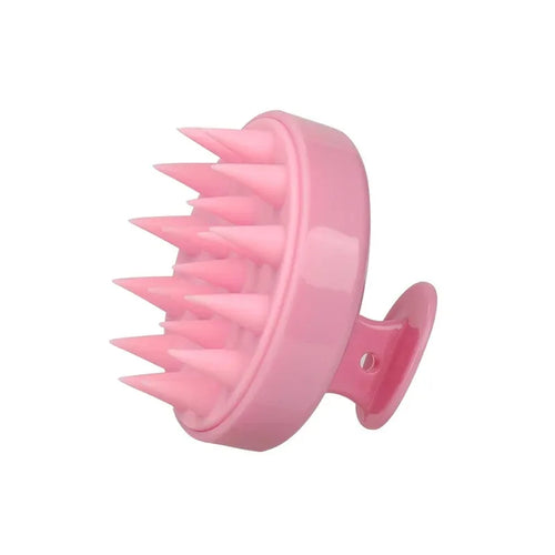 Silicone Shampoo Brush Head Scalp Massage Comb Hair Root Itching Clean