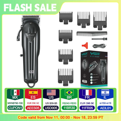 VGR Hair Clipper Professional Hair Cutting Machine Hair Trimmer