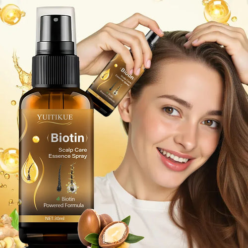Biotin scalp care essence spray, biotin-driven formula, nourishes the
