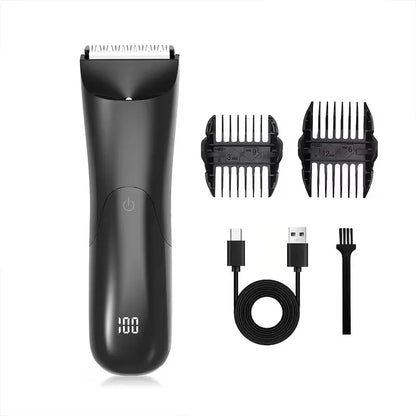 Men's Body Hair Trimmer Epilator Beard Shaver for Groin Chest Armpit Arms Legs - All-In-One Hair Removal Razor